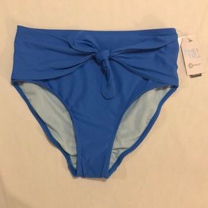 Time & Tru cobalt blue NWT front tie high waist bottom, S, 4-6